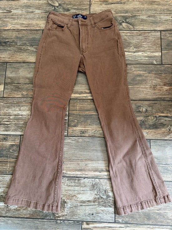 Hollister Pants - Hollister Brown high rise vintage flair Jeans petite 26